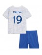 Francie Karim Benzema #19 Venkovní dres pro děti MS 2022 Krátký Rukáv (+ trenýrky)